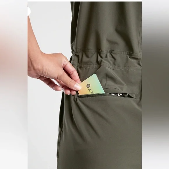 ATHLETA Topanga Jumpsuit, Mountain Olive - Picture 4 of 9